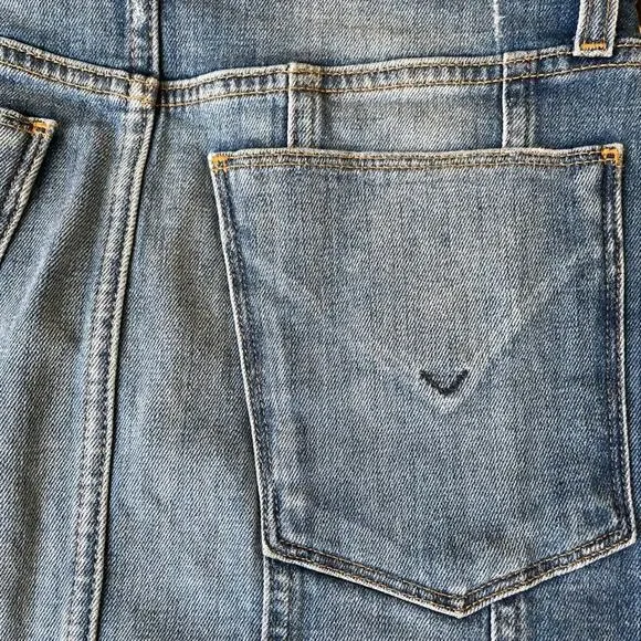 Hudson Weekender Step Hem Distressed Jean Mini Skirt size 26 - Picture 6 of 9